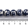 Handmade Blue and White Porcelain Beads Strands PORC-I027-01B-4