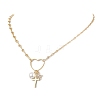 Brass with Stainless Steel Pendants Necklaces NJEW-JN04873-1