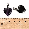 Natural Fluorite Heart Pendants STAS-R154-01P-3