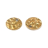 Ion Plating(IP) 304 Stainless Steel Textured Disc Charms STAS-Q336-11B-G-2