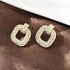 Brass Micro Pave Clear Cubic Zirconia Stud Earrings EJEW-K312-09G-3