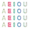 40Pcs 5 Colors UV Plating Transparent Acrylic European Beads OACR-TA0005-05-2