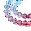 Gradient Color Baking Painted Glass Bead Strands DGLA-A039-T2mm-A017-3