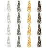 100Pcs 4 Colors Iron Filigree Bead Cones IFIN-YW0003-17-1