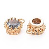 Brass Micro Pave Cubic Zirconia Charms KK-S356-772A-2