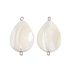 Natural Shell Teardrop Connector Charms X1-STAS-D378-28P-1