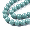Synthetic Luminous Stone Round Beads Strands G-T136-01B-02-3