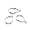 Rack Plating Alloy Teardrop Open Back Bezel Pendants PALLOY-TA0001-09P-4