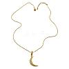 Moon Brass Micro Pave Clear Cubic Zirconia Pendant Necklaces FS-WGD2E00-01-5