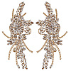 Flower Resin Rhinestone Decorative Corsages for Clothing Accessories PATC-WH0021-064I-1