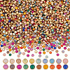 200Pcs 20 Colors 2-Hole Brass Plastic Buttons BUTT-GO0001-08-1