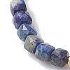 Natural Lapis Lazuli Cube Beads Stretch Bracelets for Women BJEW-JB13176-01-3