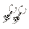 316 Surgical Stainless Steel Dangle Half Hoop Earrings for Women EJEW-G416-50AS-4