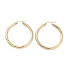 Ring 304 Stainless Steel Hoop Earrings for Women Men EJEW-B049-01D-G-1