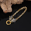 Vintage Alloy Viking Wolf Link Bracelets for Unisex WGCFB12-01-4