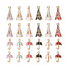 24Pcs 12 Style Zinc Alloy Enamel Pendants ENAM-TA0001-24-10