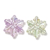 Christmas Snowflake UV Plating Luminous Rainbow Iridescent Acrylic Beads LACR-R001-07A-4