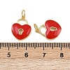 Brass Enamel Pendants KK-D424-01B-G-4