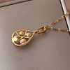 Vintage European 304 Stainless Steel & Imitation Pearl Teardrop Pendant Necklaces for Women NU2800-5