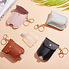 WADORN 4Pcs 4 Colors Plastic Hand Sanitizer Bottle with PU Leather Protector Cover KEYC-WR0001-33-4