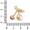 Cherry Alloy Pendants PALLOY-S051-01G-G-3