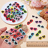 54Pcs 9 Colors Opaque Resin Cabochons RESI-SC0006-74-3
