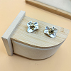 Fashionable Brass Flower Stud Earrings for Women WF1855-12-1