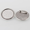 Vintage Alloy Brooch Cabochon Bezel Settings LS-PALLOY-O038-42AS-1