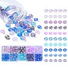 10 Styles Transparent Spray Painting Crackle & Glass Pearl Glass Beads GLAA-YW0003-54-3