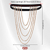 Tassel Alloy Crystal Rhinestone Thigh Chain for Women AJEW-WH0554-38A-2