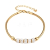 Polymer Clay Rhinestone Beaded Bracelets SA-D001-06G-3