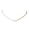 Natural Cultured Freshwater Pearl Rice Pendant 304 Stainless Steel Cable Chain Double Layer Necklaces X-NJEW-JN05682-2