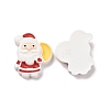 Christmas Theme Opaque Resin Cabochons RESI-G029-A10-3