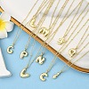 1Pc Initial Letter Brass Pendant Necklaces NJEW-YW0001-24E-4