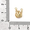 Brass Micro Pave Clear Cubic Zirconia Connector Charms CU-CBA61B8-01G-3