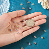 28Pcs 7 Colors Brass Pave Cubic Zirconia Heart Links Connector Charms KK-TA0003-47-6
