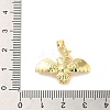 Rack Plating Brass Micro Pave Clear Cubic Zirconia Pendants KK-C047-20A-G-3