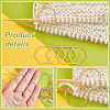 Brass with Alloy Bee & Hexagon Pendant Locking Stitch Markers HJEW-AB00058-4