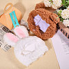 2Pcs 2 Styles Cute Cotton Warm Rabbit & Bear Hat AJEW-GL0002-57-4