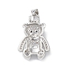 Brass Micro Pave Cubic Zirconia Pendants KK-M240-04F-3