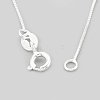 925 Sterling Silver Cage Pendant Necklaces NJEW-S415-04-6