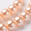 Round Grade A Glass Pearl Beads Strands HY-E001-09-2