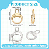 16Pcs 2 Colors Alloy Zipper Slider FIND-PH0026-16-2