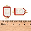 Alloy Enamel Pendants ENAM-G229-01G-04-3