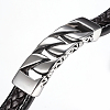 Men's Braided PU Leather Cord Bracelets BJEW-H559-08B-2