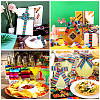 2Rolls 2 Styles Stripe Pattern Printed Polyester Grosgrain Ribbon OCOR-TA0001-37I-6