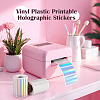 3 Rolls 3 Styles Vinyl Plastic Printable Holographic Stickers OFST-TA0001-10F-9