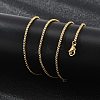 2mm Rack Plating Brass Box Chain Necklaces for Women Men MAK-L044-60G-2