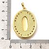 Religion Themed Rack Plating Brass Micro Pave Cubic Zirconia Pendants KK-L226-007G-06-3