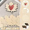 Thanksgiving Day Theme Unfinished Wood Pendant Decorations HJEW-WH20003-47C-3